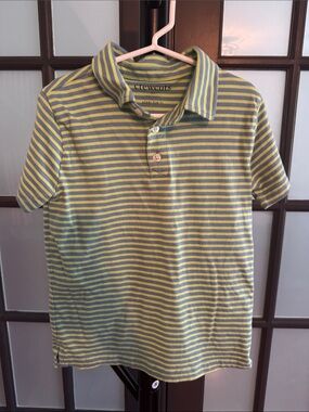 Crewcuts green and blue Striped Polo